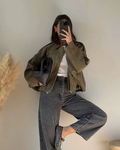 "ZARAH" SUEDE JACKE